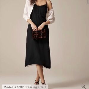 J. Crew Black Natasha Slip Dress